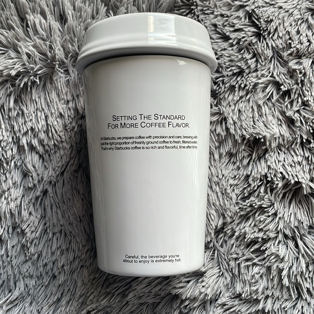 Vintage 2000 Starbucks White Ceramic Container - Picture 4 of 8